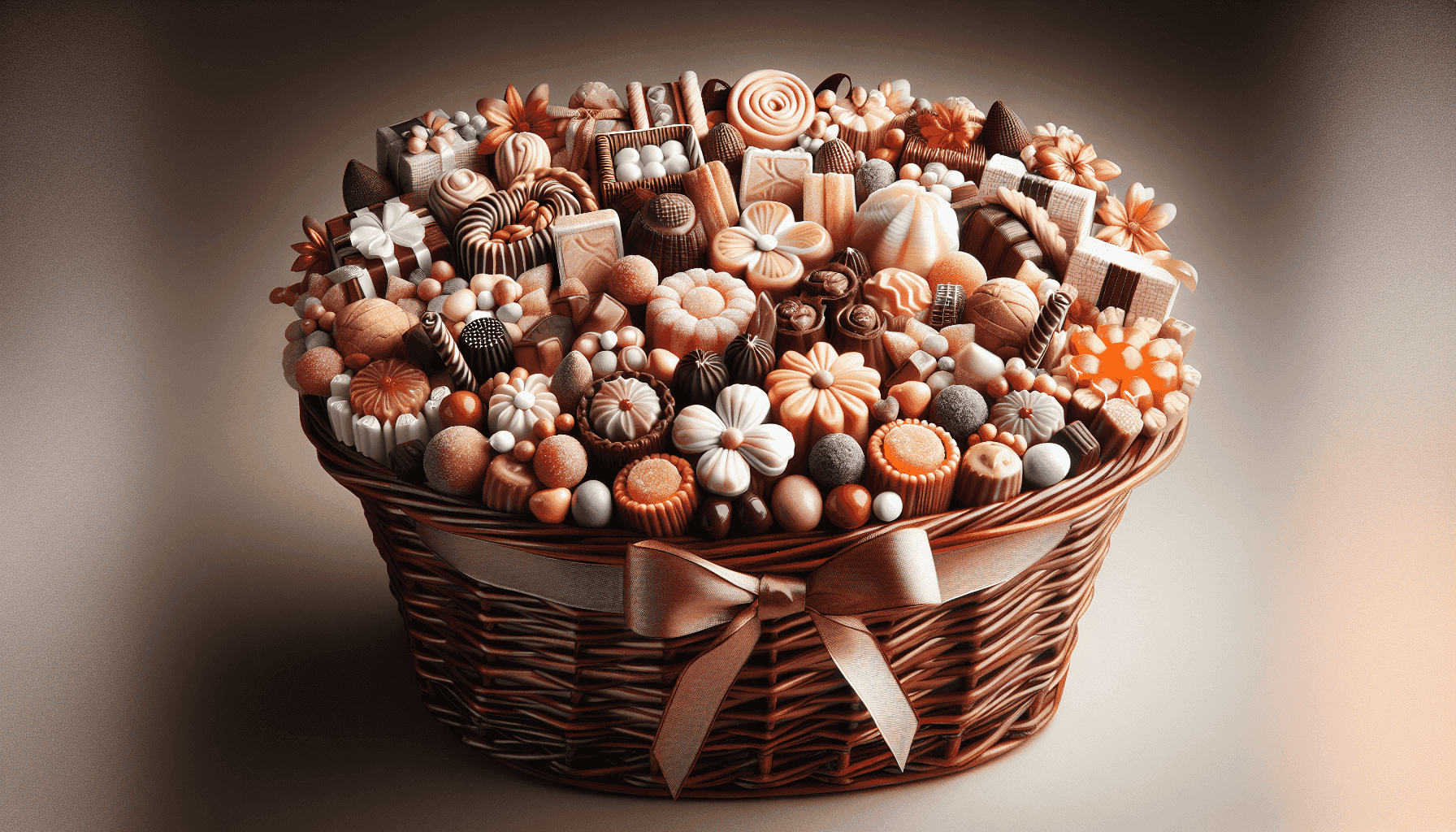 Kosz prezentowy z cukierkami