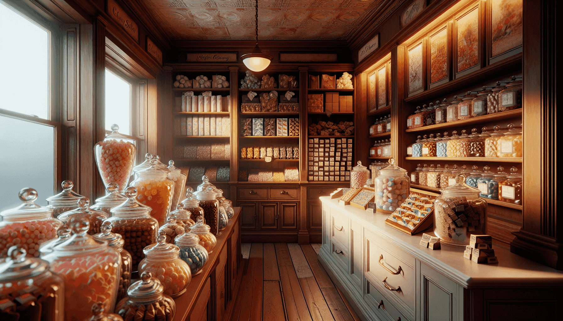 Wnętrze sklepu z cukierkami